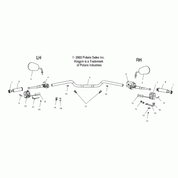 STEERING, HANDLEBAR - V04CB16/ALL OPTIONS (4989568956A08)