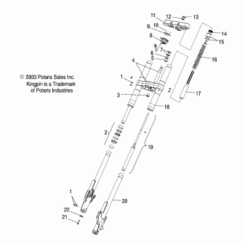 SUSPENSION, FRONT FORKS and CLAMP ASM. - V04CB16/ALL OPTIONS (4989568956A10)