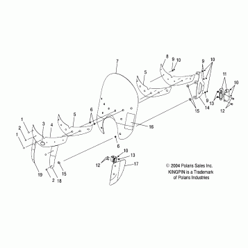 BODY, WINDSHIELD - V04CB16/ALL OPTIONS (4989568956B07)