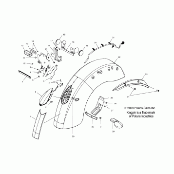 BODY, REAR FENDER and TAILLIGHT - V04CB16/ALL OPTIONS (4989568956B08)