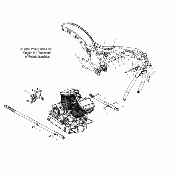 ENGINE, MOUNTING - V04CB16/ALL OPTIONS (4989568956C10)