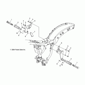 CHASSIS, FOOTPEGS, PASSENGER - V05AB16/EC16/GB16ALL OPTIONS (4996239623A05)