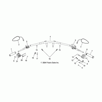 STEERING, HANDLEBAR (NSS) - V05EC16DU/LU (4996239623A09)
