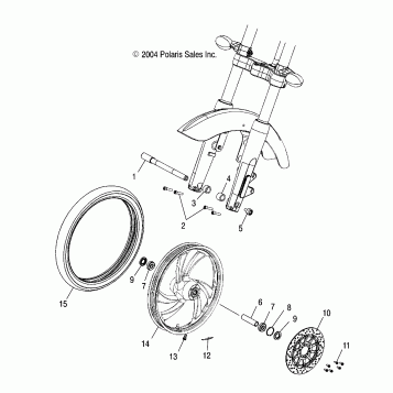 WHEELS, FRONT (CAST) - V05AB16/EC16/GB16ALL OPTIONS (4996239623B03)