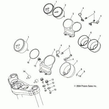STEERING, SPEEDOMETER - V05AB16/EC16/GB16ALL OPTIONS (4996239623B07)