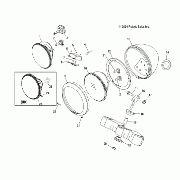 ELECTRICAL, HEADLIGHT - V05AB16/EC16/GB16ALL OPTIONS (4996239623B08)