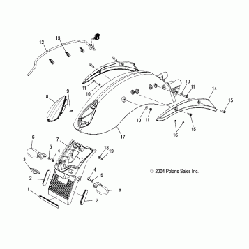 BODY, REAR FENDER and TAILLIGHT - V05AB16/EC16/GB16ALL OPTIONS (4996239623B09)
