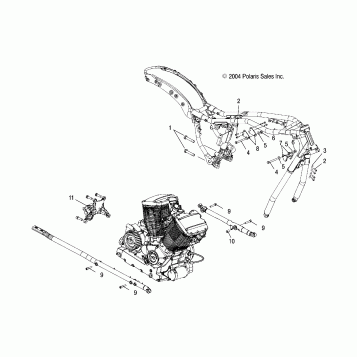 ENGINE, MOUNTING - V05AB16/EC16/GB16ALL OPTIONS (4996239623C10)