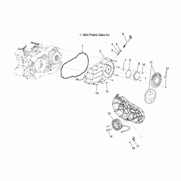 DRIVE TRAIN, PRIMARY COVER - V04GB16/NC16/ALL OPTIONS (4996239623D07)