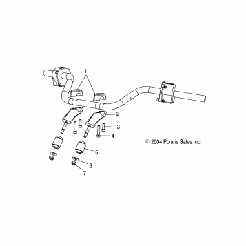 STEERING, HANDLEBAR MOUNTING - V05CB16/DC16/ALL OPTIONS (4996259625A09)