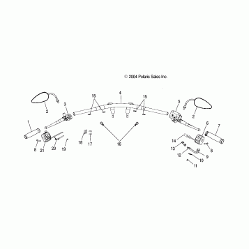 STEERING, HANDLEBAR (NESS) - V05DC16CT/DT/LT (4996259625A10)