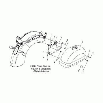 BODY, SADDLEBAG ASM. - V05CB16/DC16/ALL OPTIONS (4996259625B11)