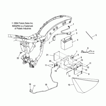 ELECTRICAL, ECM/BATTERY BOX/LH SIDE COVER - V05CB16/DC16/ALL OPTIONS (4996259625C03)