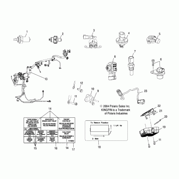 ELECTRICAL, HARNESSES, SENSORS and SWITCHES - V05CB16/DC16/ALL OPTIONS (4996259625C07)