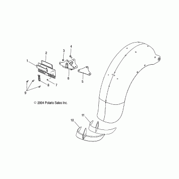 BODY, LICENSE PLATE BRACKET - V05TB16/ALL OPTIONS (4996279627B05)