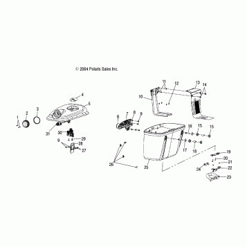 BODY, SADDLEBAGS - V05TB16/ALL OPTIONS (4996279627B13)