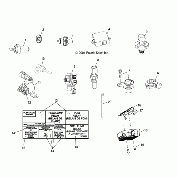 ELECTRICAL, HARNESSES, SENSORS and SWITCHES - V05TB16/ALL OPTIONS (4996279627C03)