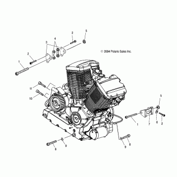 ENGINE, MOUNTING - V05TB16/ALL OPTIONS (4996279627C09)