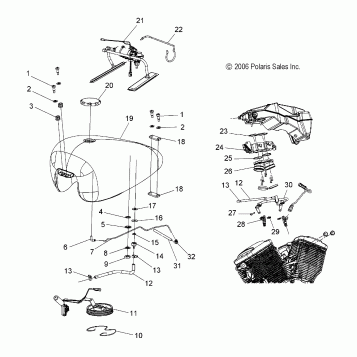 FUEL SYSTEM, FUEL TANK, LINES and THROTTLE BODY - V05TB16/ALL OPTIONS (4996279627D10)