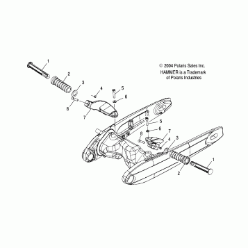 CHASSIS, FOOTPEGS, PASSENGER - V05HB26/ALL OPTIONS (4996299629A05)