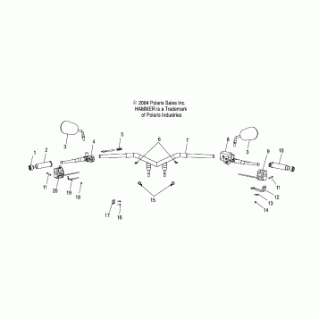 STEERING, HANDLEBAR - V05HB26/ALL OPTIONS (4996299629A08)