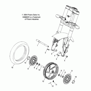 WHEELS, FRONT (BILLET) - V05HB26/ALL OPTIONS (4996299629A13)