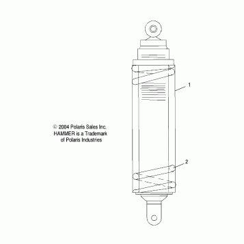 SUSPENSION, SHOCK, REAR - V06HB26/ALL OPTIONS (4996299629B09)