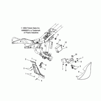 ELECTRICAL, FUSE BOX MOUNT/RH SIDE COVER - V05HB26/ALL OPTIONS (4996299629B12)
