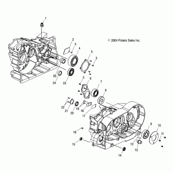 ENGINE, CRANKCASE BEARINGS - V06HB26/ALL OPTIONS (4996299629C09)