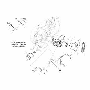 ENGINE, OIL PUMP MOUNTING - V05HB26/ALL OPTIONS (4996299629C14)
