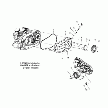 DRIVE TRAIN, PRIMARY COVER - V05HB26/ALL OPTIONS (4996299629D03)