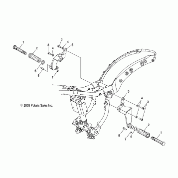CHASSIS, FOOTPEGS, PASSENGER - V07AB26/GB26 ALL OPTIONS (4999203359920335A05)