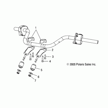 STEERING, HANDLEBAR MOUNTING - V07AB26/GB26 ALL OPTIONS (4999203359920335A09)