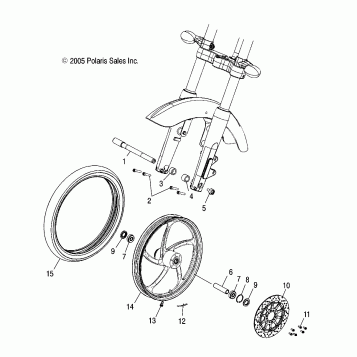WHEELS, FRONT (BILLET) - V07AB26/GB26 ALL OPTIONS (4999203359920335A14)