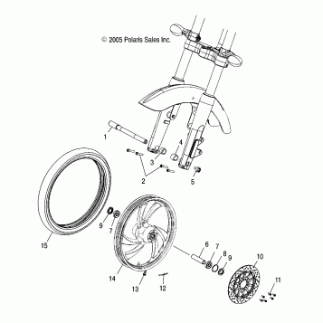 WHEELS, FRONT (CAST) - V07AB26/GB26 ALL OPTIONS (4999203359920335B01)
