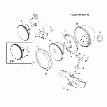 ELECTRICAL, HEADLIGHT - V07AB26 ALL OPTIONS (4999203359920335B06)