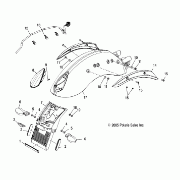 BODY, FENDER, REAR and TAILLIGHT - V06AB26/GB26 ALL OPTIONS (4999203359920335B07)