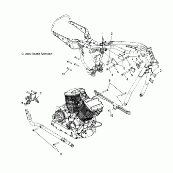 ENGINE, MOUNTING - V07AB26/GB26 ALL OPTIONS (4999203359920335C08)