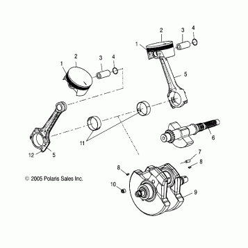 ENGINE, CRANKSHAFT - V07AB26/GB26 ALL OPTIONS (4999203359920335C09)