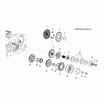DRIVE TRAIN, PRIMARY DRIVE - V07AB26/GB26 ALL OPTIONS (4999203359920335D04)
