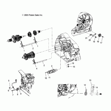 DRIVE TRAIN, SHIFT FORKS/DRUM - V06HB26/ALL OPTIONS (4999203359920335D06)