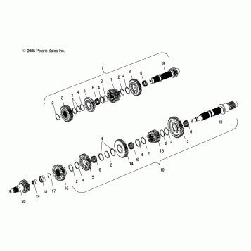 DRIVE TRAIN, TRANSMISSION (6 SPEED) - V07AB26/GB26 ALL OPTIONS (4999203359920335D07)