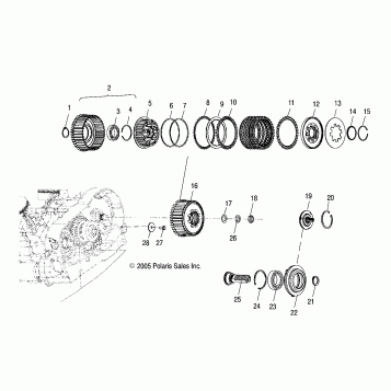 DRIVE TRAIN, CLUTCH - V07AB26/GB26 ALL OPTIONS (4999203359920335D09)