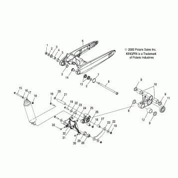 SUSPENSION, REAR and SWING ARM - V06CB26 ALL OPTIONS (4999203389920338A04)