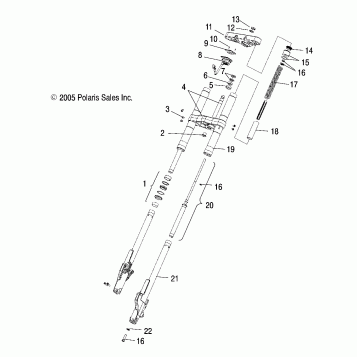 SUSPENSION, FORKS, FRONT and CLAMP ASM. - V07CB26/CD26 ALL OPTIONS (4999203389920338A10)