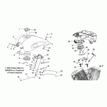 FUEL SYSTEM, FUEL TANK and LINES - V06CB26 ALL OPTIONS (4999203389920338A11)