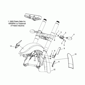 BODY, FENDER, FRONT and TURN SIGNALS - V06CB26 ALL OPTIONS (4999203389920338A12)