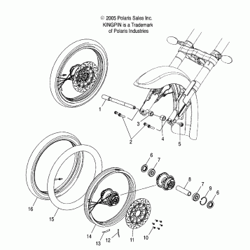 WHEELS, FRONT (SPOKED) - V06CB26 ALL OPTIONS (4999203389920338A13)