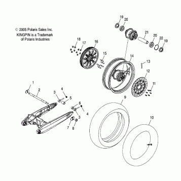 WHEELS, REAR (SPOKED) - V06CB26 ALL OPTIONS (4999203389920338B02)