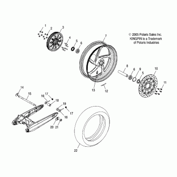 WHEELS, REAR (BILLET) - V06CB26 ALL OPTIONS (4999203389920338B03)